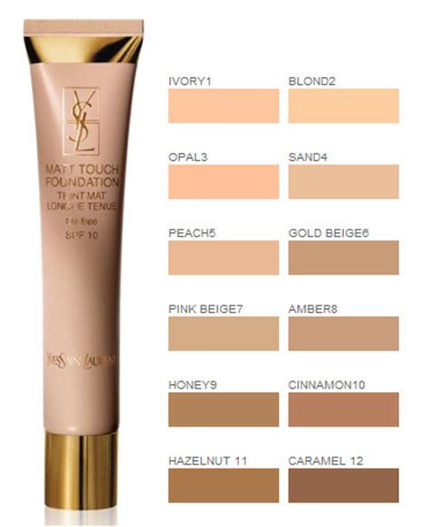 ysl matt touch foundation shades|ysl matte foundation.